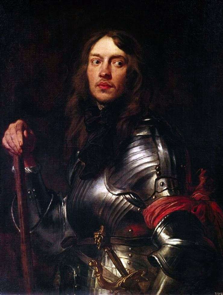 Ritratto di un cavaliere con una fascia da braccio rossa   Anthony Van Dyke