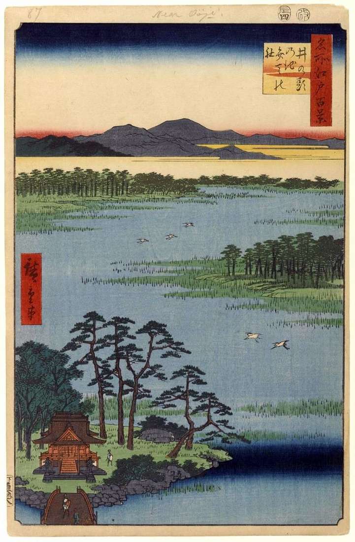 Santuario di Benten a Inokashira no ike Pond   Utagawa Hiroshige
