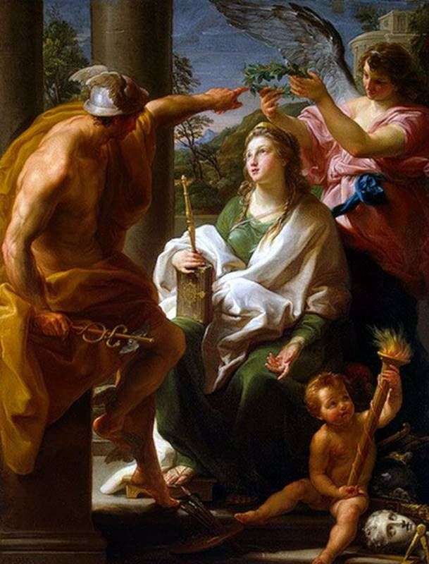 Mercurio, filosofia della corona, madre delle arti   Pompeo Batoni