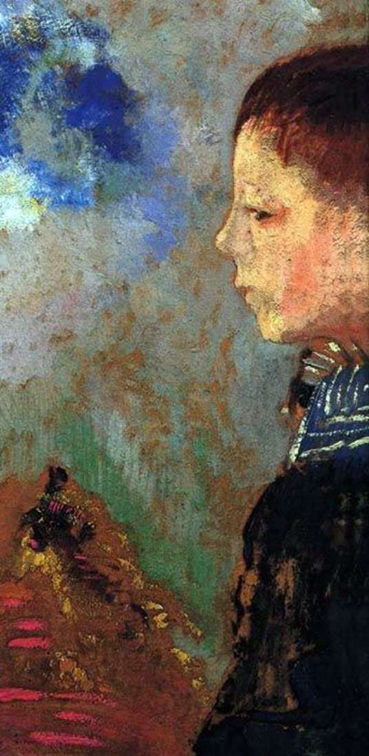 Ritratto di Ari con colletto blu   Odilon Redon