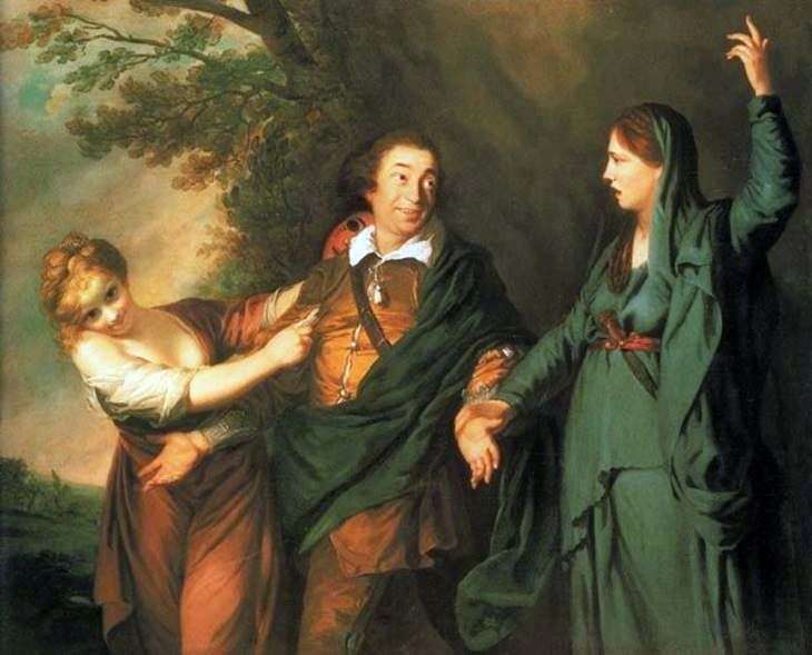 Garrick tra le Muse della tragedia e la commedia   Joshua Reynolds