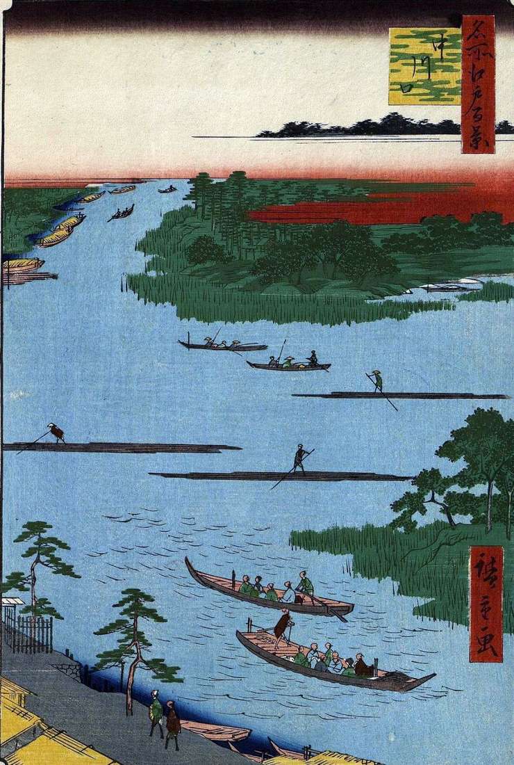 La foce del fiume Nakagawa   Utagawa Hiroshige