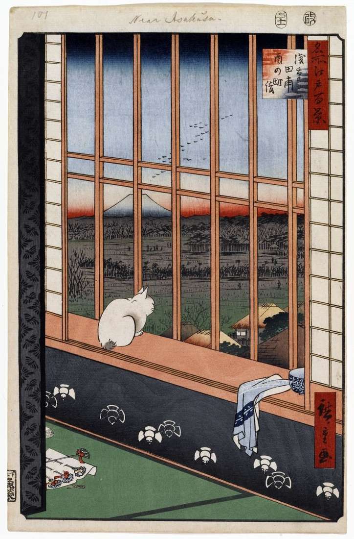 Festival Torinomati nelle risaie di Asakus   Utagawa Hiroshige