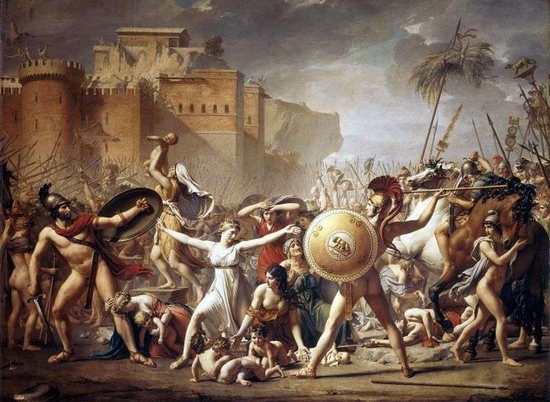 Sabinyanki, fermando la battaglia   Jacques Louis David