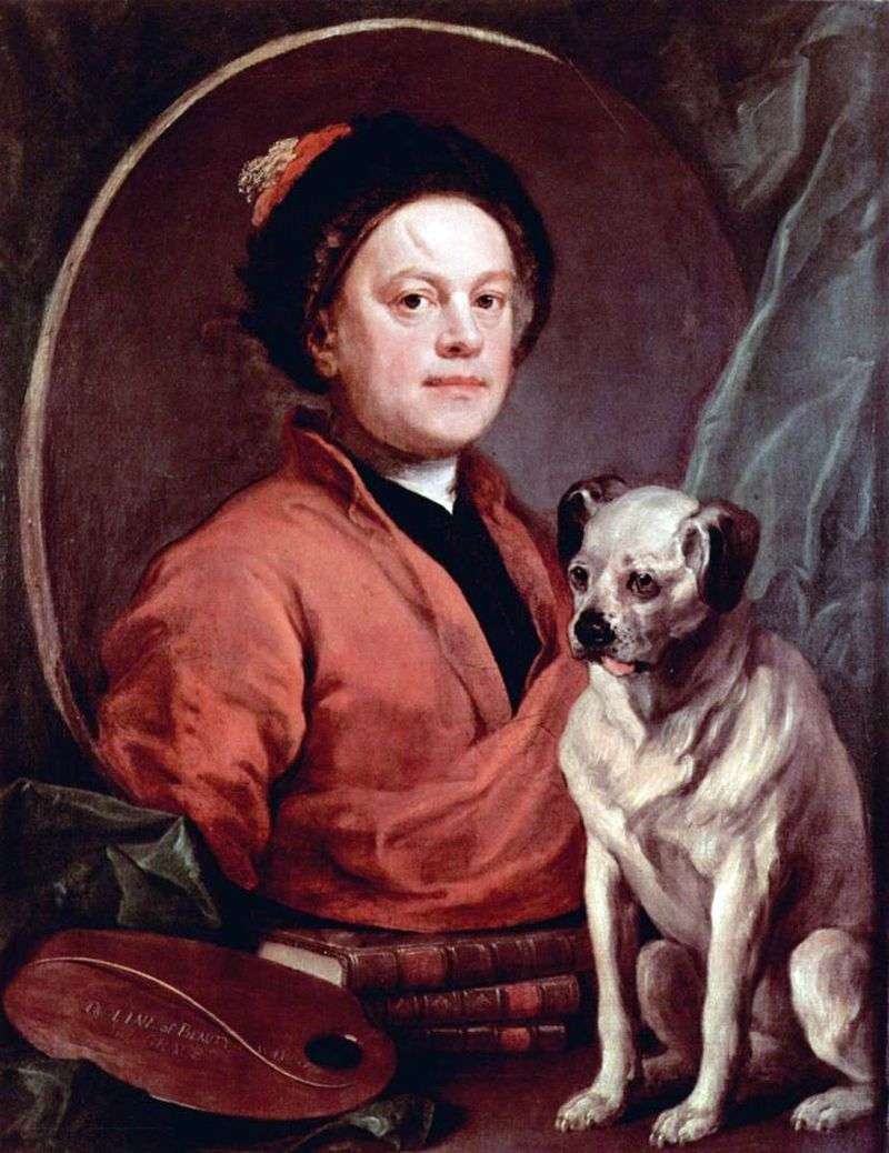 Autoritratto con cane   William Hogarth