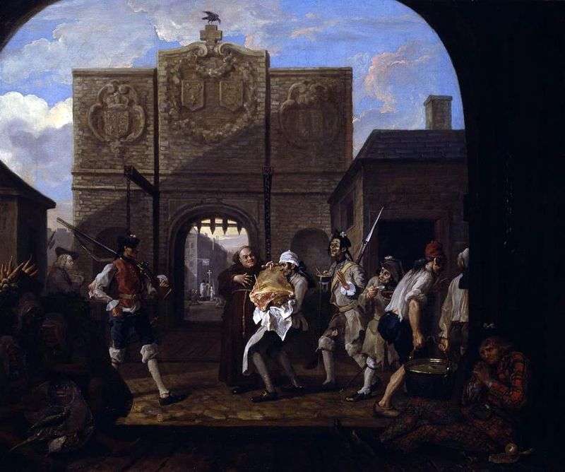 La Porta di Calais, o Oh, larrosto di manzo della vecchia Inghilterra   William Hogarth