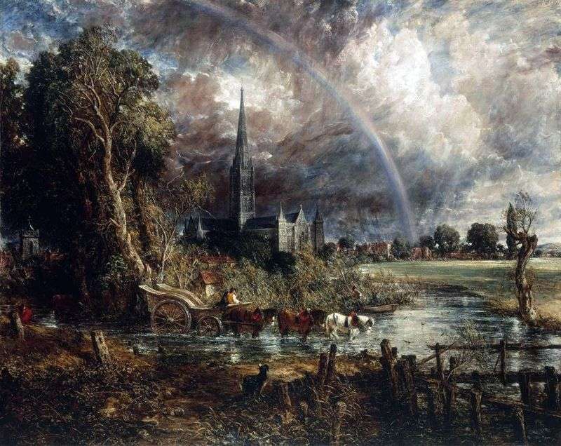 Vista della cattedrale di Salisbury dal prato   John Constable