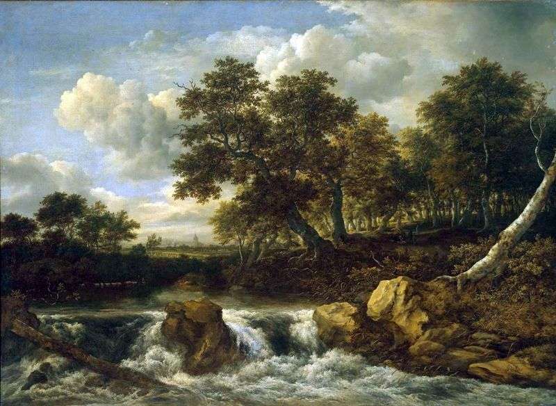 Paesaggio con una cascata   Jacob van Ruisdal