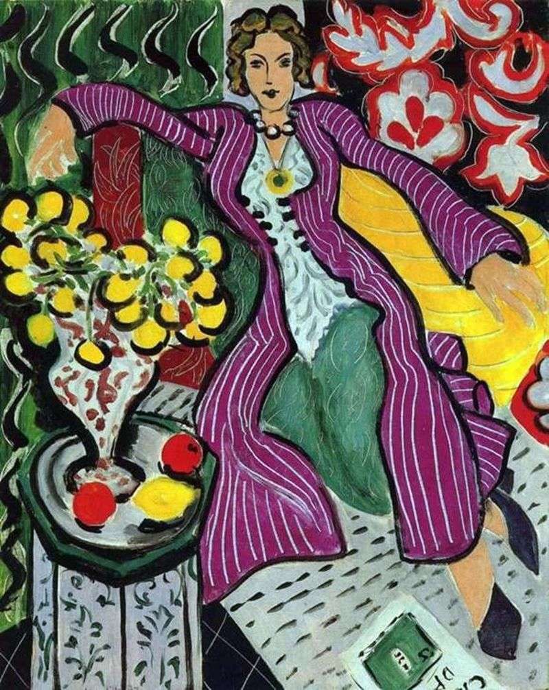Donna in un cappotto viola   Henri Matisse