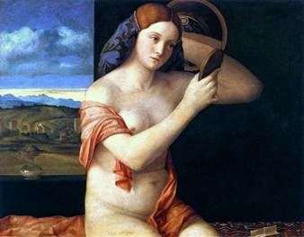 Giovane donna dietro la toilette   Giovanni Bellini
