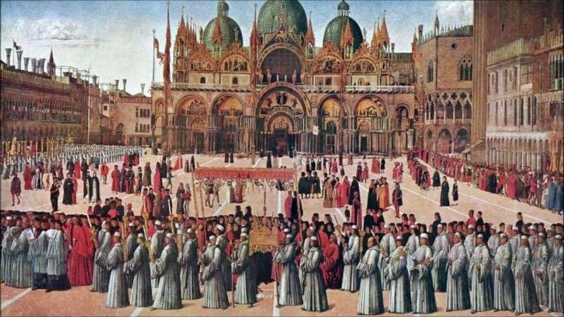Processione in Piazza San Marco   Gentile Bellini