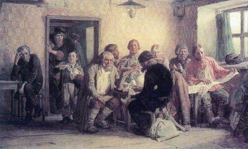 Tea in the tavern (taverna)   Viktor Vasnetsov