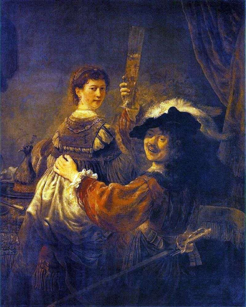 Fun Society (Autoritratto con Saskia in grembo)   Rembrandt Harmens Van Rhine