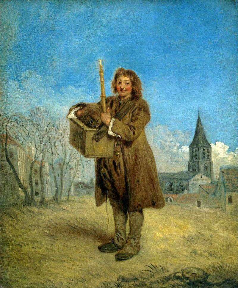 Savoia con marmotta   Jean Antoine Watteau