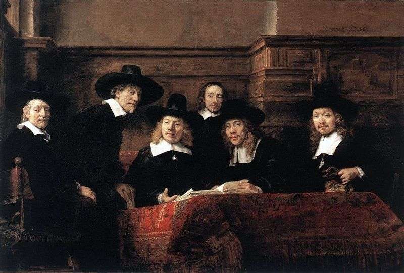 Ritratto del negozio di tessuti Syndicus   Rembrandt Harmens Van Rhine