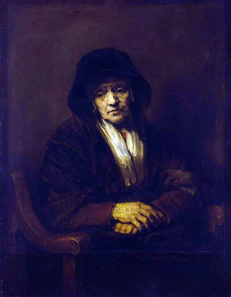 Ritratto di una donna anziana   Rembrandt Harmens Van Rhine