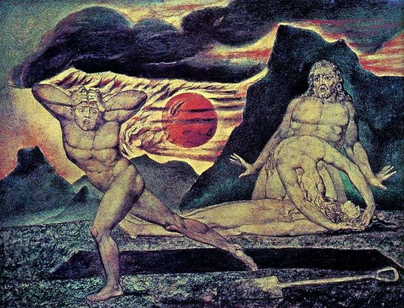 Adamo ed Eva trovano il corpo di Abele   William Blake