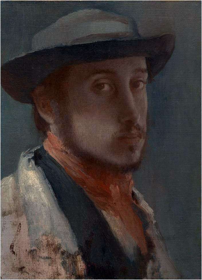 Autoritratto in un cappello morbido   Edgar Degas
