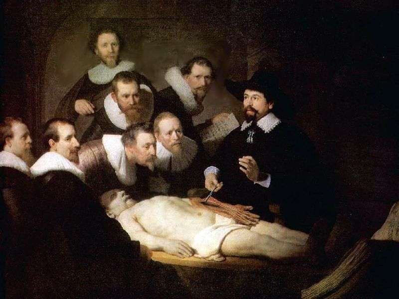 Lezione di anatomia del Dr. Nicholas Tulp   Rembrandt Harmens Van Rhine
