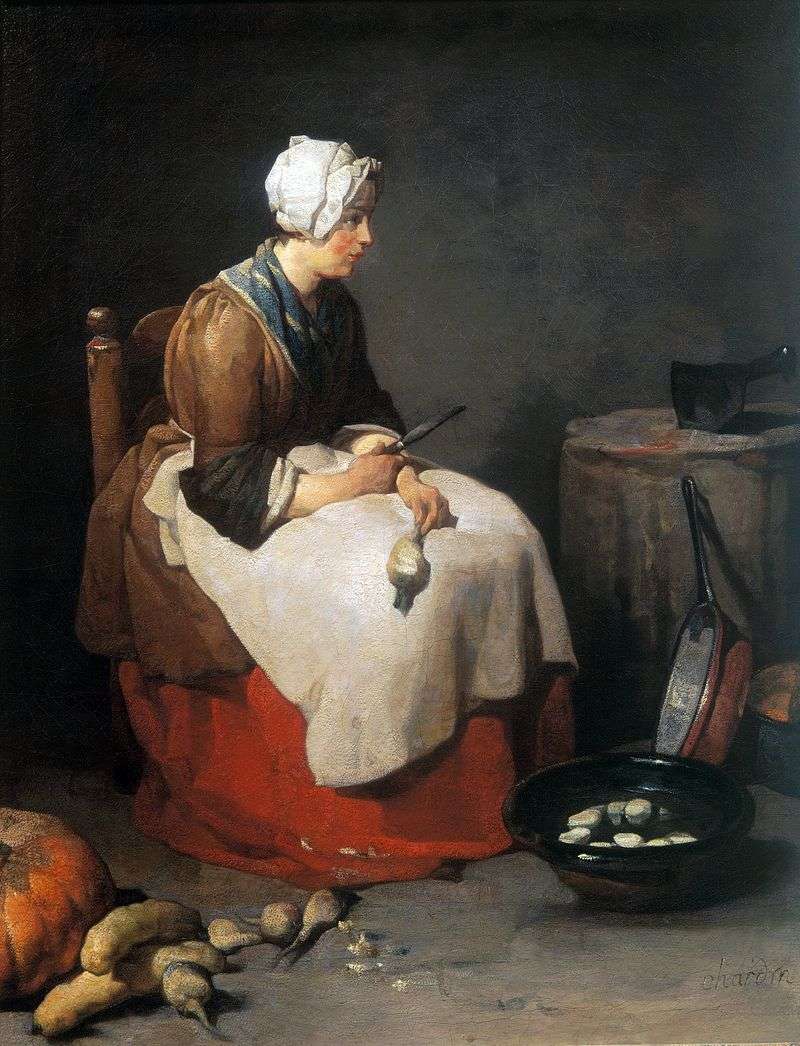 Pulizia della cucina svedese   Jean Baptiste Chardin