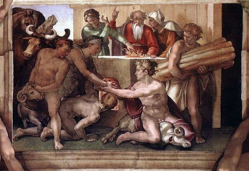Sacrificio di Noè   Michelangelo Buanarrotti
