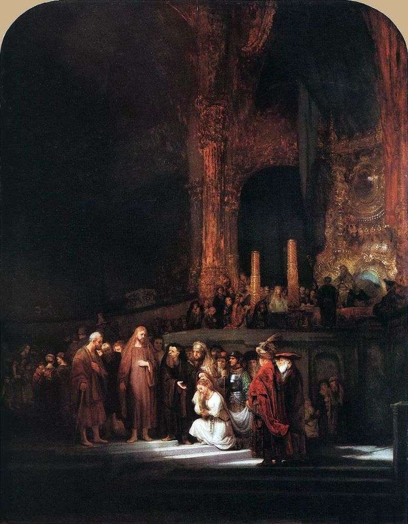 Cristo e il peccatore   Rembrandt Harmens Van Rhine