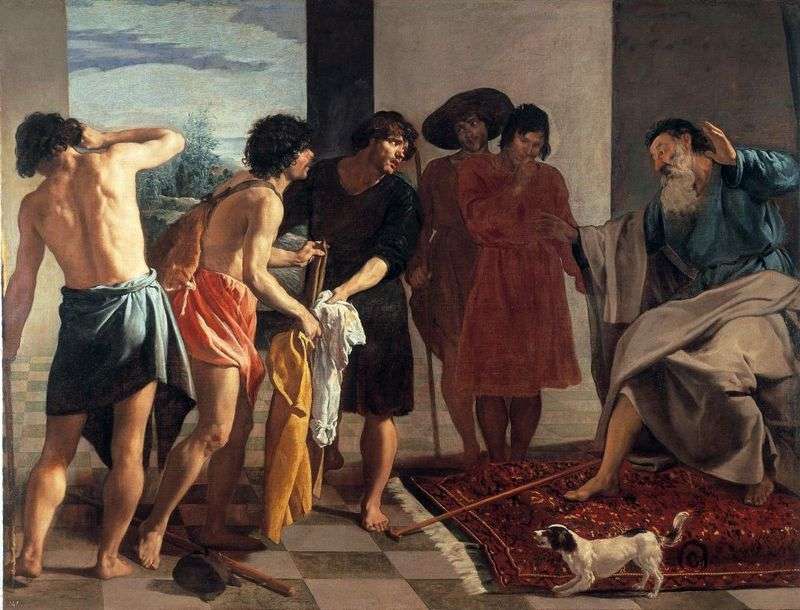 Il mantello insanguinato di Joseph portato a Jacob   Diego Velasquez