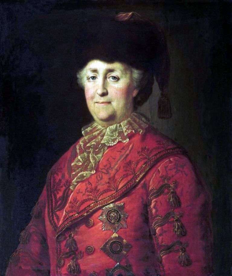 Ritratto di Caterina II in tuta da strada   Mikhail Shibanov
