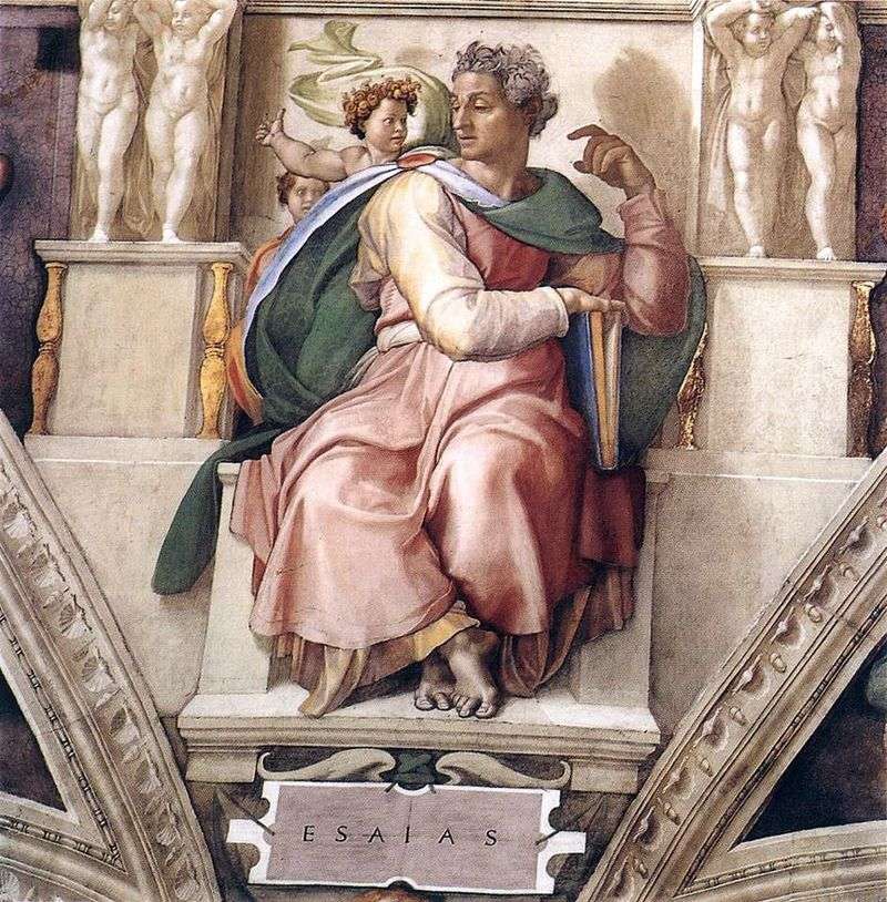 Il profeta Isaia (affresco)   Michelangelo Buonarroti