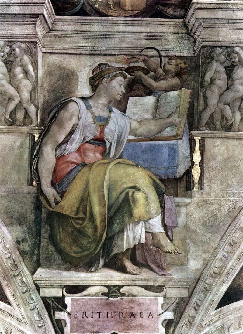 Sibilla eritrea (affresco)   Michelangelo Buonarroti