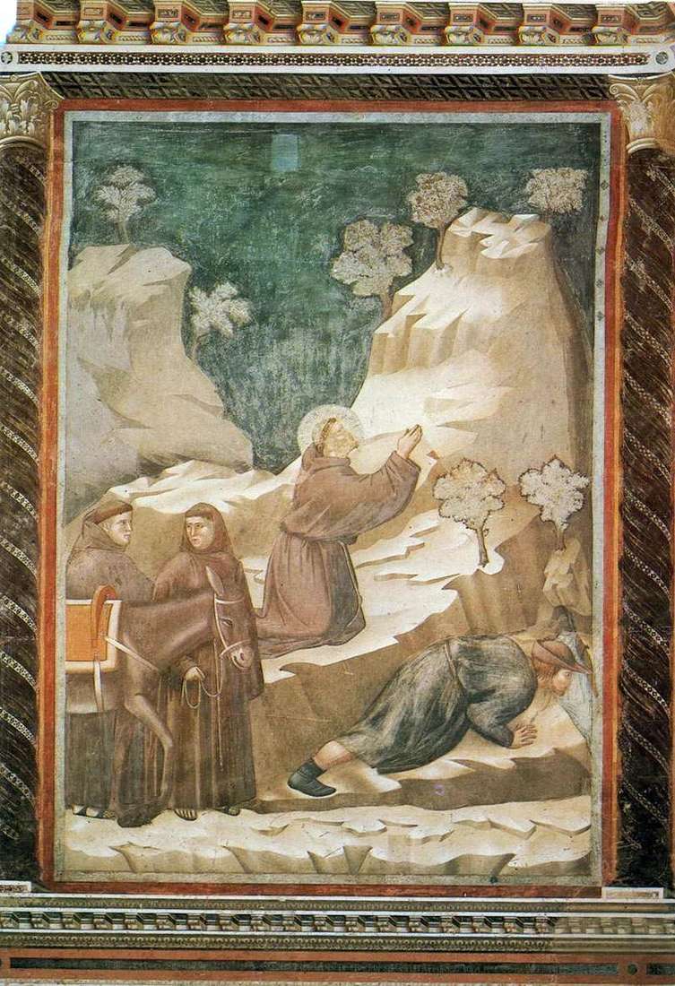 San Francesco trasuda acqua dalla scogliera   Giotto di Bondone