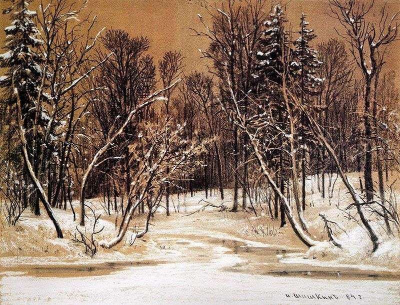 Foresta in inverno   Ivan Shishkin