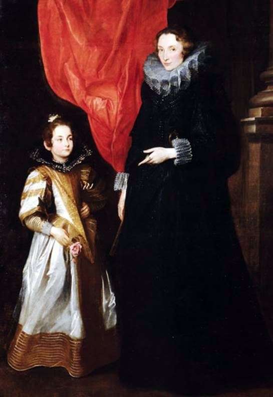 Ritratto di Jeronimy Brignole Sale con la figlia Maria Aurelia   Anthony Van Dyck