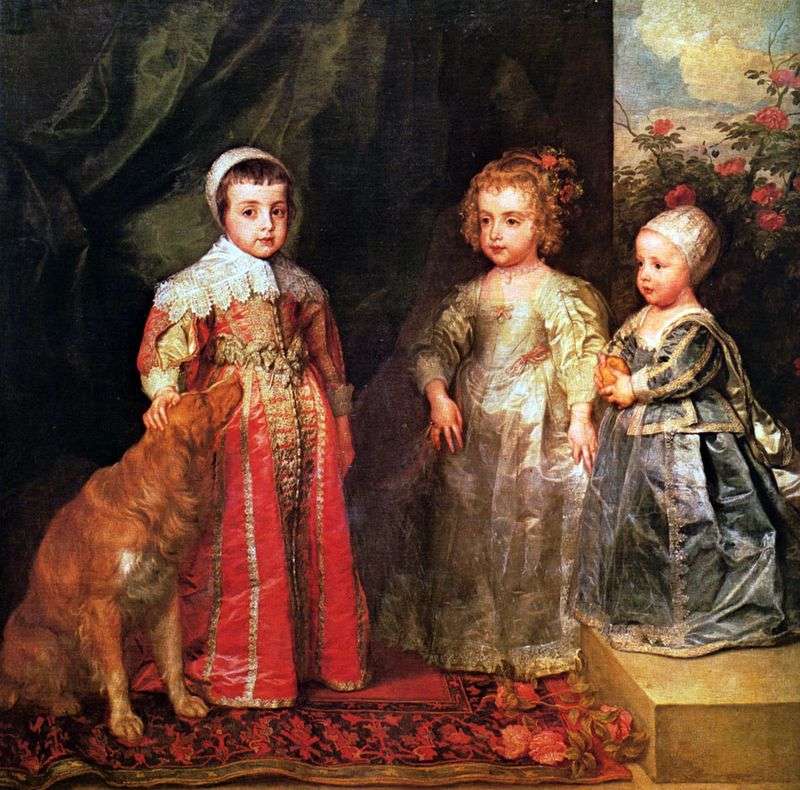 Ritratto dei tre figli più grandi di Carlo I   Anthony Van Dyck