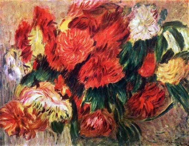 Natura morta con crisantemi   Pierre Auguste Renoir