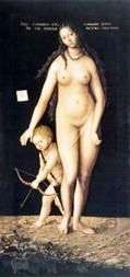 Venere e Cupido   Lucas Cranach