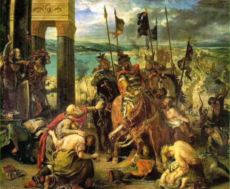 Cattura dei crociati di Costantinopoli   Eugene Delacroix