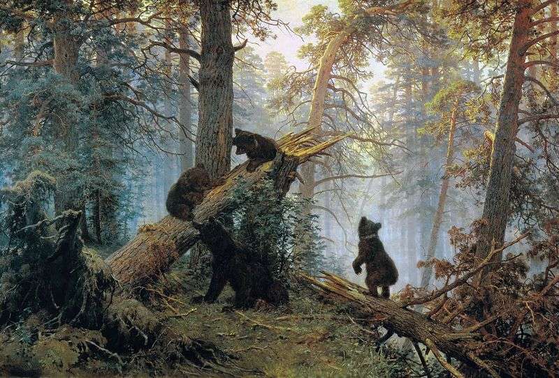 Mattina in una foresta di pini (tre orsi)   Ivan Shishkin