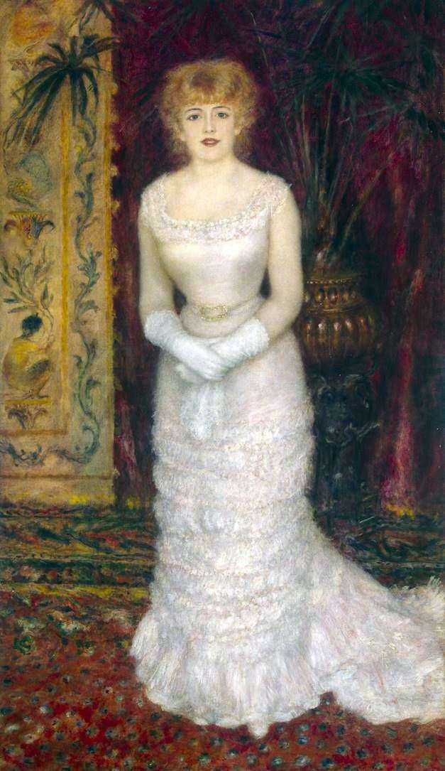 Ritratto di Jeanne Samary in piena crescita   Pierre Auguste Renoir