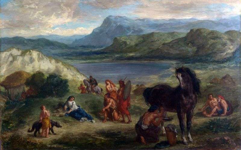 Ovidio tra gli Sciti   Eugene Delacroix