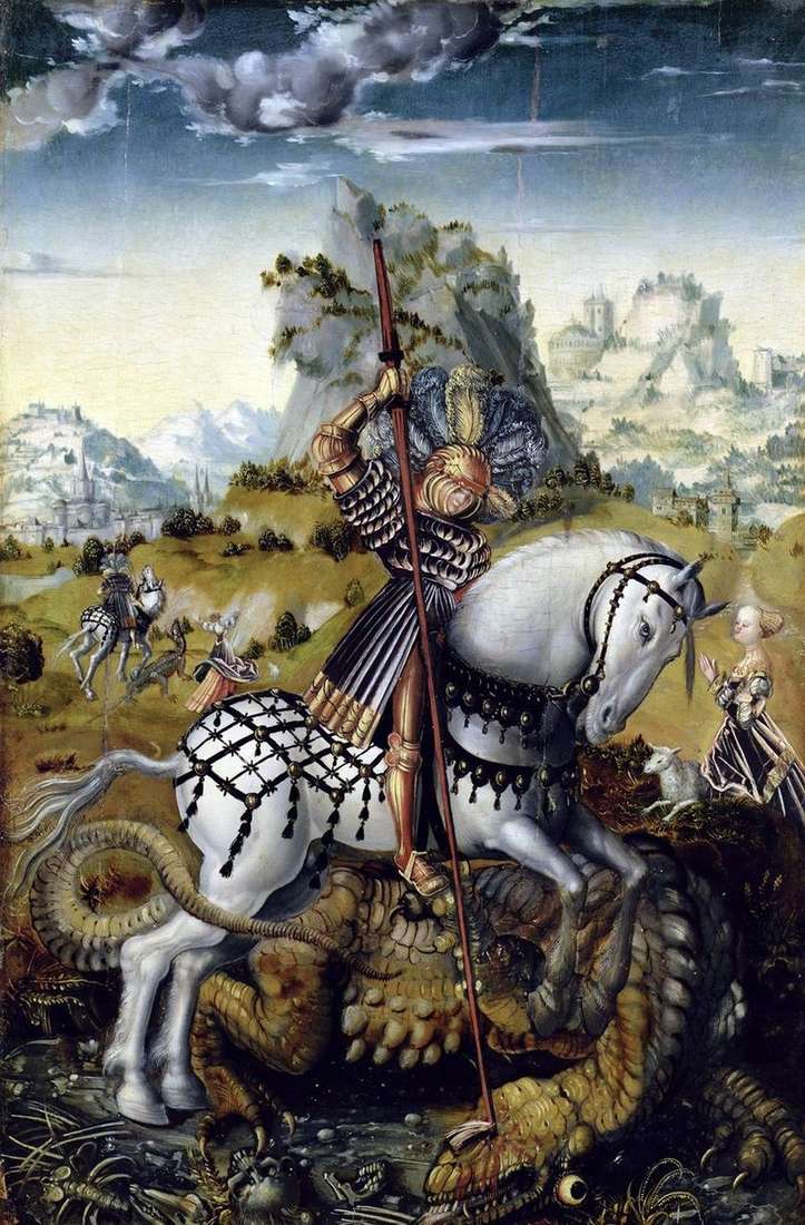San Giorgio e il drago   Lukas Cranach