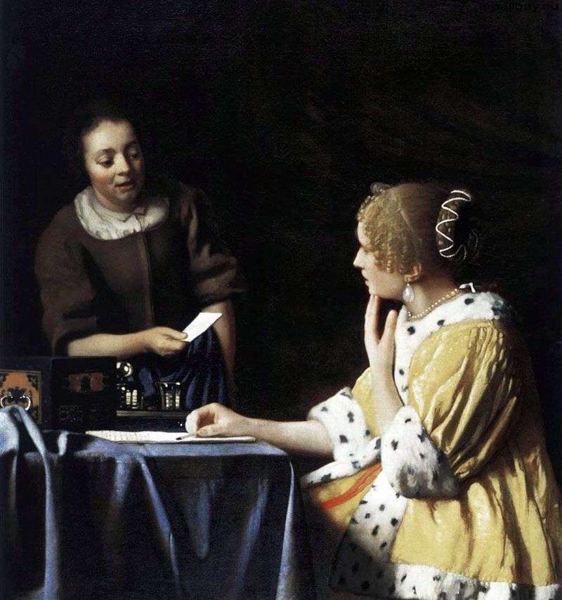 La signora e la sua domestica con una lettera   Jan Vermeer