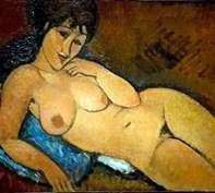 Nudo su un cuscino blu   Amedeo Modigliani