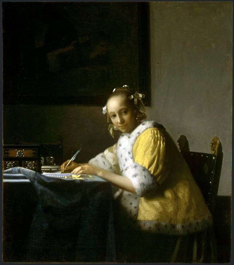 Ragazza che scrive una lettera   Jan Vermeer