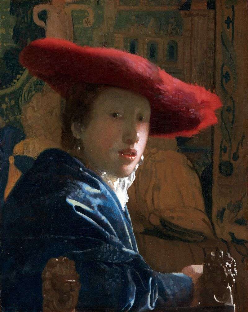 Ritratto di una ragazza in rosso   Jan Vermeer