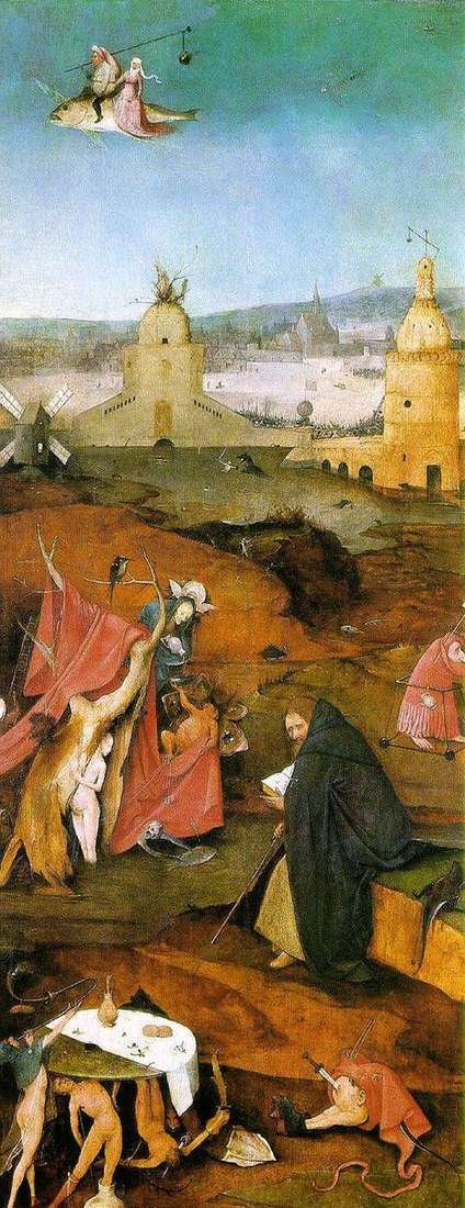 Visioni di SantAntonio. Altare Ala destra   Hieronymus Bosch
