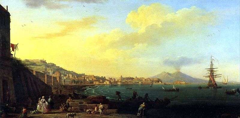 Veduta di Napoli con il Vesuvio   Claude Vernet