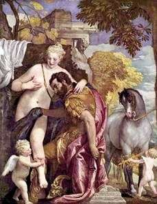 Venere e Marte collegati da Cupido   Paolo Veronese