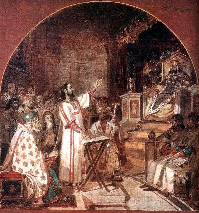 Primo Concilio ecumenico di Nicea   Vasily Surikov