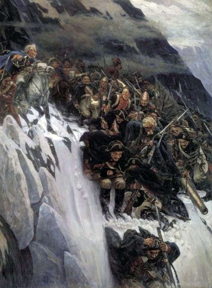Suvorov Crossing the Alps   Vasily Surikov